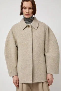 Sale Hourglass Half Coat in Beige Jackets & Outerwear|Clothing