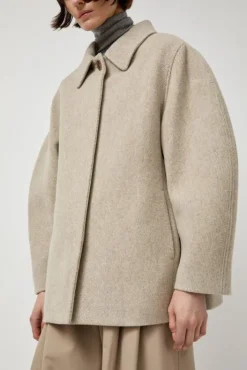 Sale Hourglass Half Coat in Beige Jackets & Outerwear|Clothing