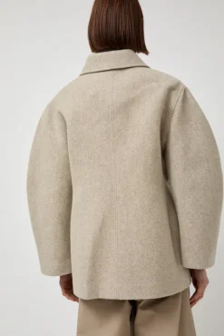 Sale Hourglass Half Coat in Beige Jackets & Outerwear|Clothing