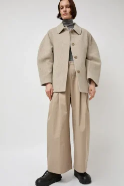 Sale Hourglass Half Coat in Beige Jackets & Outerwear|Clothing