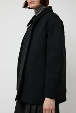 Sale Hourglass Half Coat in Black Collections|Jackets & Outerwear