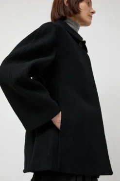 Sale Hourglass Half Coat in Black Collections|Jackets & Outerwear