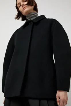 Sale Hourglass Half Coat in Black Collections|Jackets & Outerwear