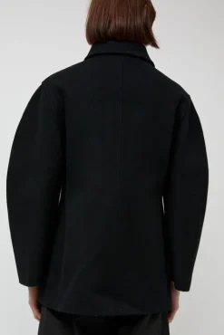 Sale Hourglass Half Coat in Black Collections|Jackets & Outerwear