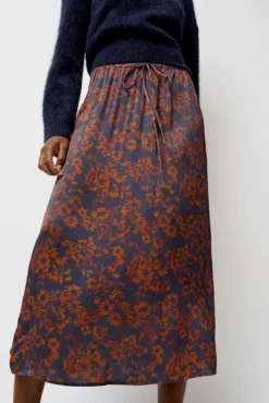 Outlet Inez Skirt in Rust and Navy Garden Collections|Skirts