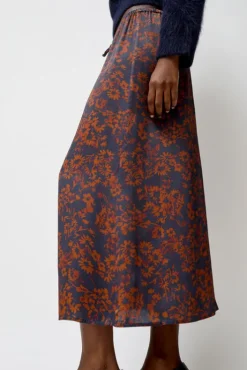 Outlet Inez Skirt in Rust and Navy Garden Collections|Skirts