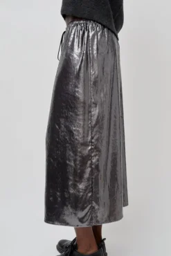 Hot Inez Skirt in Silver Pony Hair Collections|Skirts