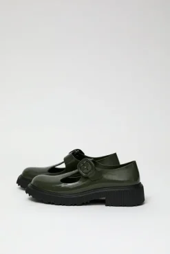 Clearance Jackie T-Strap in Olive Collections|Clogs And Shoes