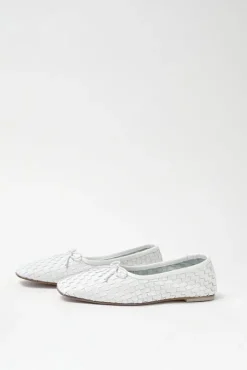 New Jada Woven Ballet Flat in White Clogs And Shoes