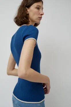 Clearance Jaya Seamless Top in Navy Collections|Tops