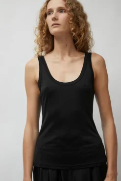 Best Jersey Scoop Tank in Black Tops|Clothing