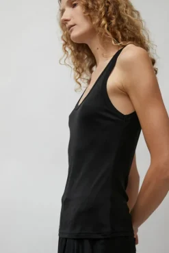 Best Jersey Scoop Tank in Black Tops|Clothing