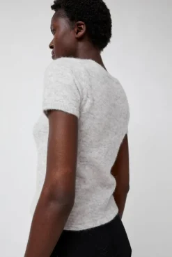 Clearance Kotte Alpaca Short Sleeve Knit in Gray Collections|Sweaters