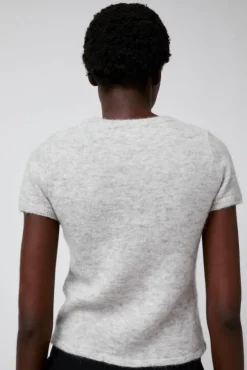 Clearance Kotte Alpaca Short Sleeve Knit in Gray Collections|Sweaters