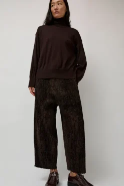 Hot La Base Turtleneck in Brown Sweaters|Clothing