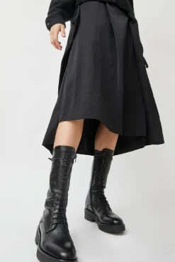 Online Lace Up Crepe Sole Boot in Nero Collections|Clogs And Shoes