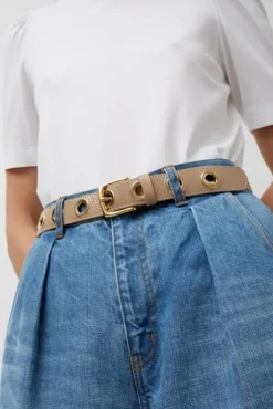 Online La Grande Keller Crispy Belt in Crispy Marron Beige Collections|Belts