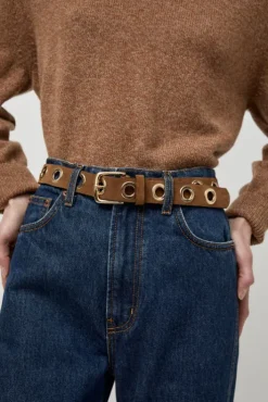 Outlet La Grande Keller Velours Belt in Tobacco Collections|Belts