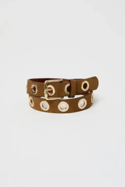 Outlet La Grande Keller Velours Belt in Tobacco Collections|Belts