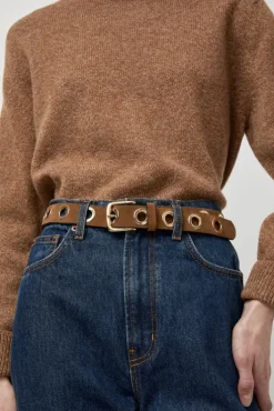 Outlet La Grande Keller Velours Belt in Tobacco Collections|Belts