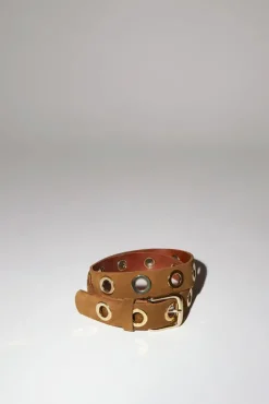 Outlet La Grande Keller Velours Belt in Tobacco Collections|Belts