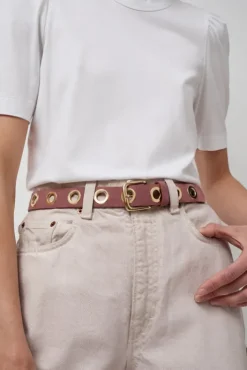 Discount La Grande Keller Velours Belt in Brown Rose Collections|Belts
