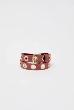 Discount La Grande Keller Velours Belt in Brown Rose Collections|Belts