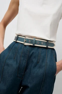 Clearance La Hydra Belt in Crispy Bleu Gris and Crema Collections|Belts