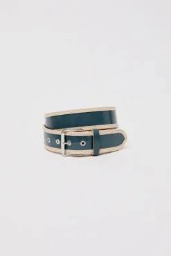 Clearance La Hydra Belt in Crispy Bleu Gris and Crema Collections|Belts