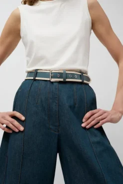 Clearance La Hydra Belt in Crispy Bleu Gris and Crema Collections|Belts