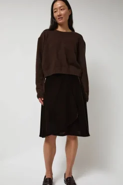 Hot Lambswool Two Holes Solid Pullover in Brown Sweaters|Clothing