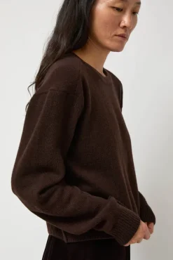 Hot Lambswool Two Holes Solid Pullover in Brown Sweaters|Clothing