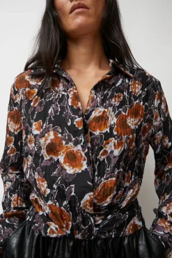 Online Lana Top in Gold Roses Collections|Tops