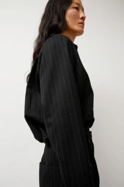 Online Lana Top in Midnight Pinstripe Collections|Tops