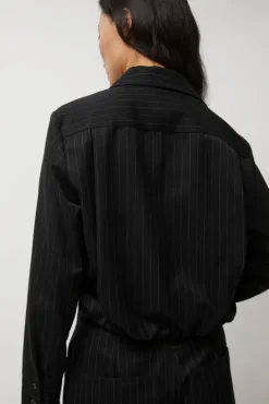 Online Lana Top in Midnight Pinstripe Collections|Tops