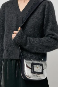 Fashion Le June Laminato Bag in Laminato Argent and Marine Holiday Gift Guide|Bags