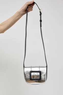 Fashion Le June Laminato Bag in Laminato Argent and Marine Holiday Gift Guide|Bags