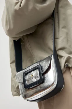 Fashion Le June Laminato Bag in Laminato Argent and Marine Holiday Gift Guide|Bags
