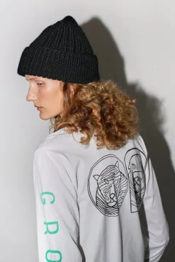 Hot Lennon Fold Up Beanie in Black Hats|Accessories