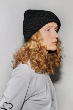 Hot Lennon Fold Up Beanie in Black Hats|Accessories