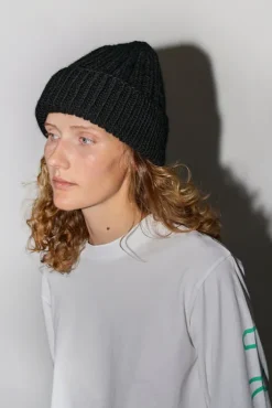 Hot Lennon Fold Up Beanie in Black Hats|Accessories