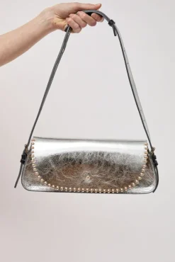 Sale Le Toutoune Rock Laminato Bag in Laminato Argent Holiday Gift Guide|Bags