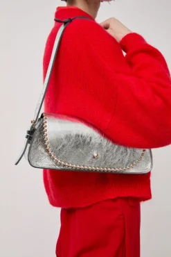 Sale Le Toutoune Rock Laminato Bag in Laminato Argent Holiday Gift Guide|Bags