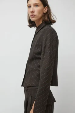 New Linn Shirt in Brown Stripe Collections|Tops