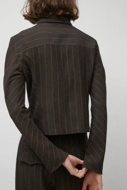 New Linn Shirt in Brown Stripe Collections|Tops