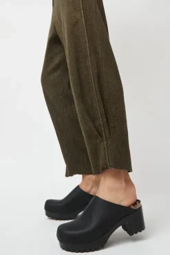 New Liza Clog on Mid Tread in Black with Zebra Shearling on Black Base Collections|Clog Sandals And Shoes