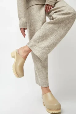 Clearance Liza Clog on Mid Tread in Clay with Bone Shearling Holiday Gift Guide|Collections
