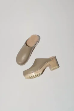 Clearance Liza Clog on Mid Tread in Clay with Bone Shearling Holiday Gift Guide|Collections
