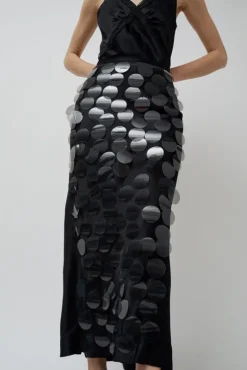 Hot Long Sequin Skirt in Black Holiday Gift Guide|Skirts