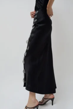 Hot Long Sequin Skirt in Black Holiday Gift Guide|Skirts